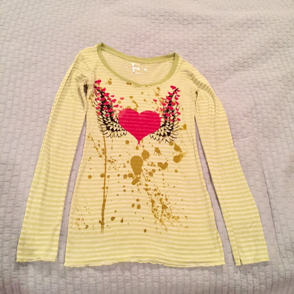 🎄SALE🎄 Cute design sheer long sleeve tshirt